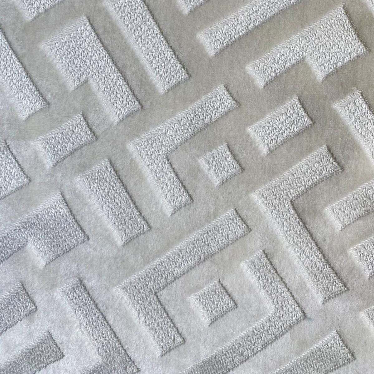 Tela katina geométrico marfil