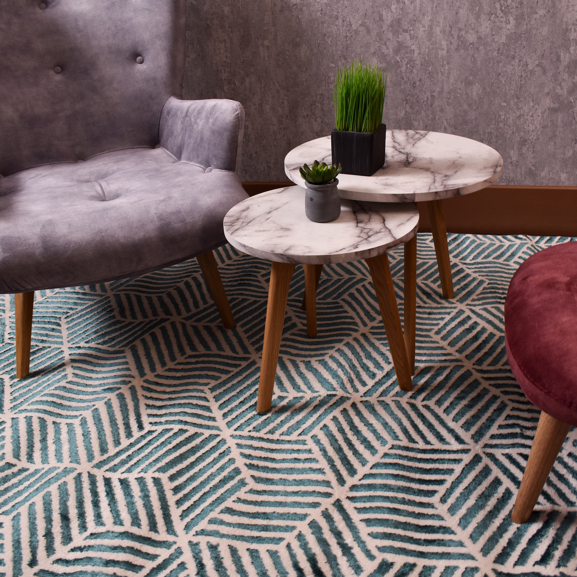 Tapete zoe atenea celeste 200×300