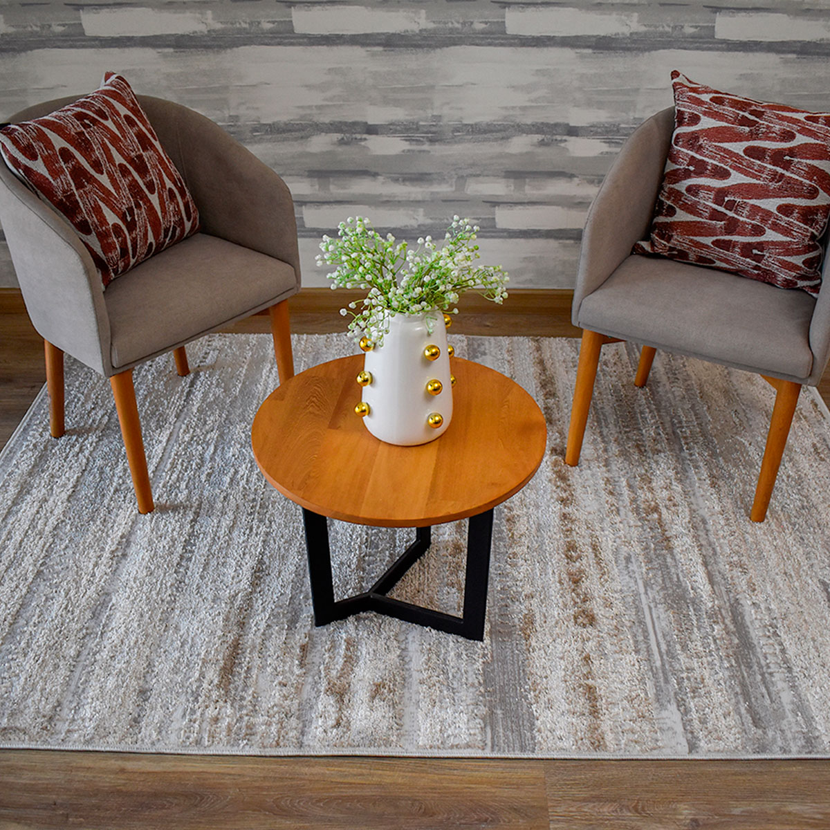 Tapete quevedo 07 plata 160x230 - Image 2