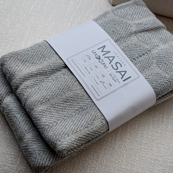 Frazada masai 126 gris claro - Image 7