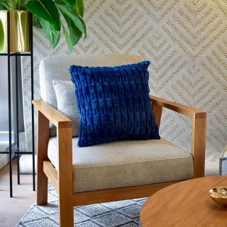 Cojin Gaudi azul abstracto