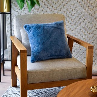 Cojin Gaudi azul liso