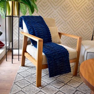 Frazada Gaudi azul abstracto