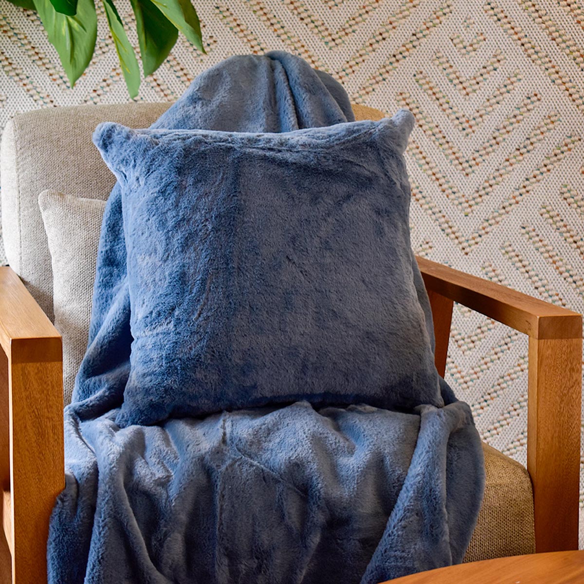 Frazada Gaudi azul liso - Image 5