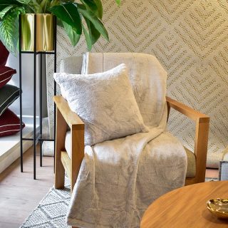 Frazada Gaudi gris liso