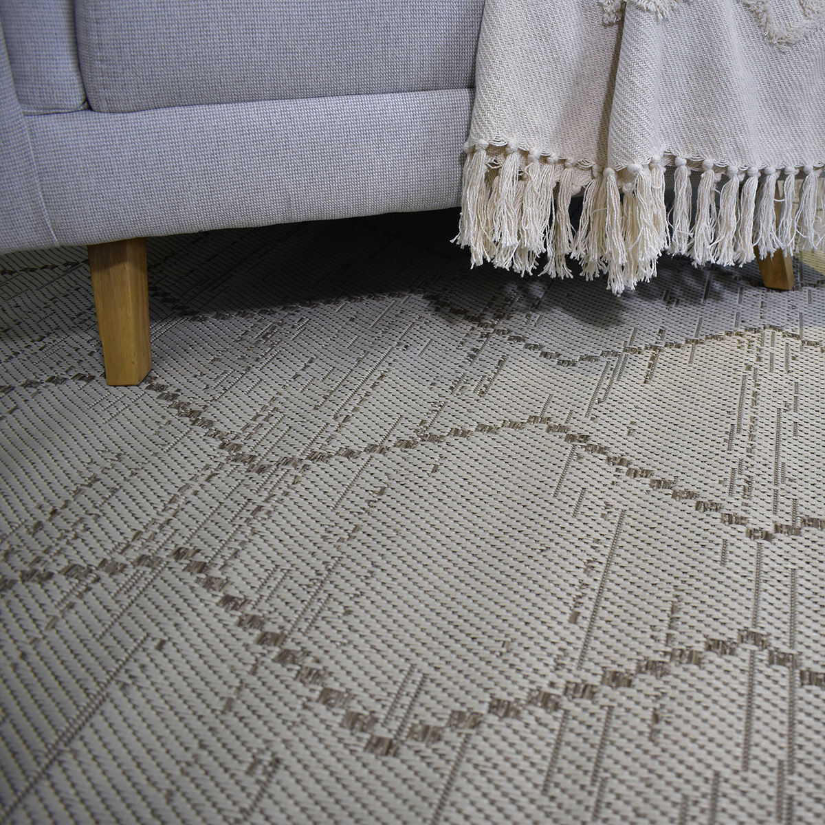 Tapete África 04 flecos beige 160x230 - Image 2