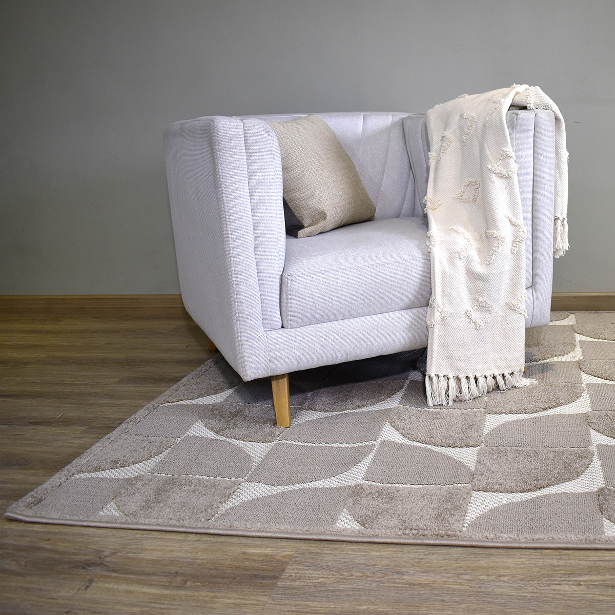 Tapete Nevada 02 flecos Beige 160x230