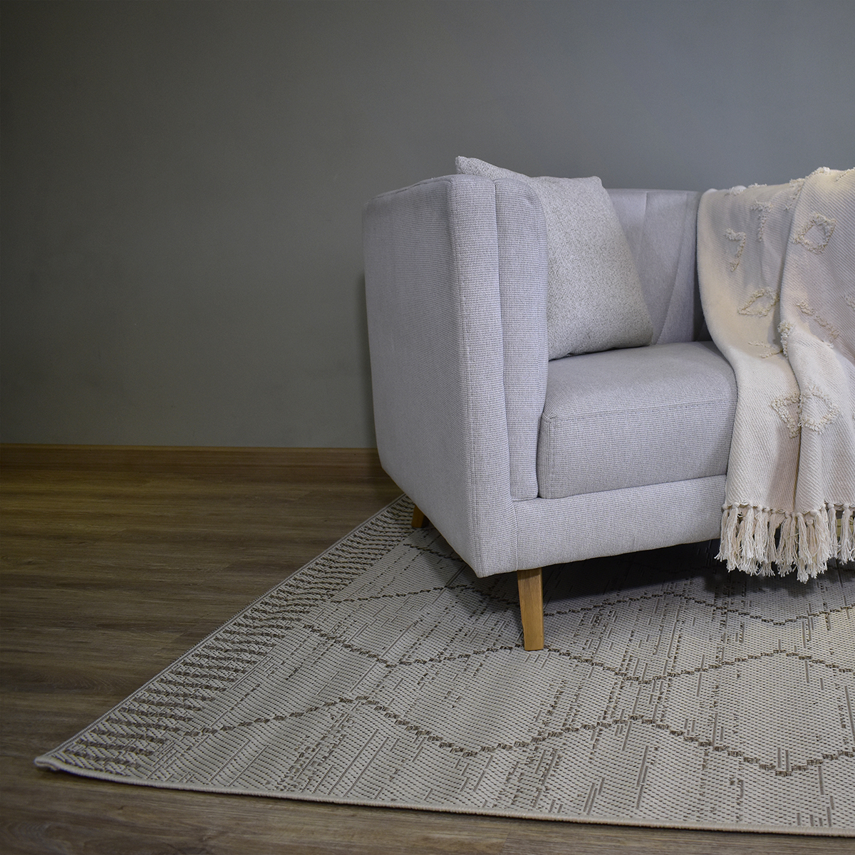 Tapete África 04 flecos beige 160x230