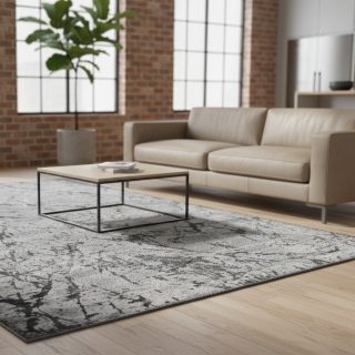 Tapete Malecon 02 silver 200x300